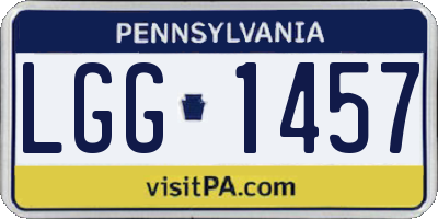 PA license plate LGG1457