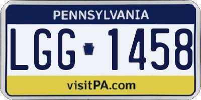 PA license plate LGG1458
