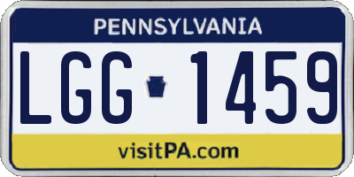 PA license plate LGG1459