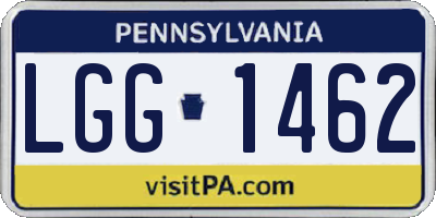PA license plate LGG1462