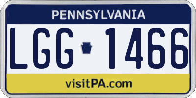 PA license plate LGG1466