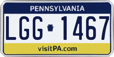 PA license plate LGG1467