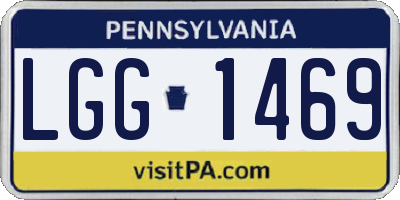 PA license plate LGG1469