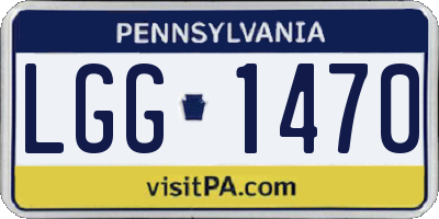 PA license plate LGG1470