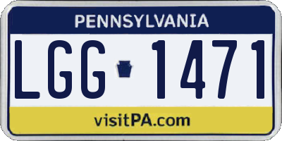 PA license plate LGG1471