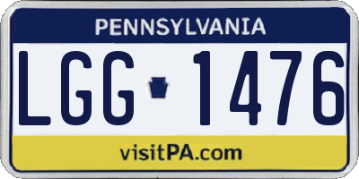 PA license plate LGG1476