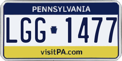 PA license plate LGG1477