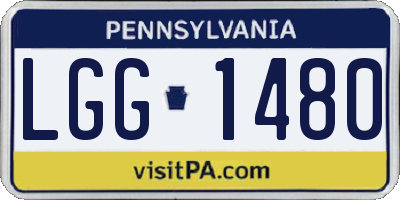 PA license plate LGG1480