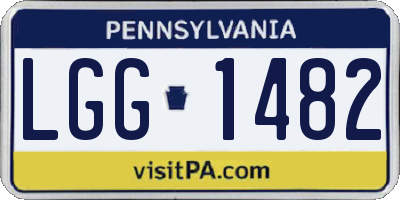 PA license plate LGG1482