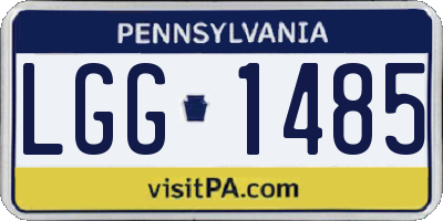 PA license plate LGG1485