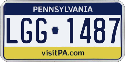PA license plate LGG1487
