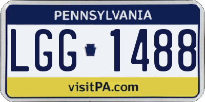PA license plate LGG1488