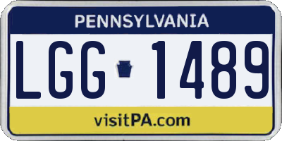 PA license plate LGG1489