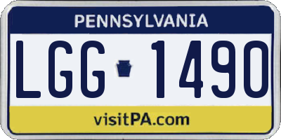 PA license plate LGG1490