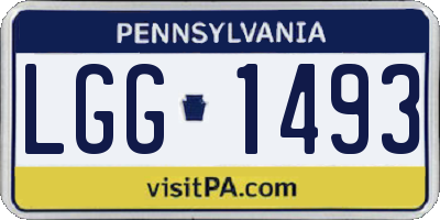 PA license plate LGG1493
