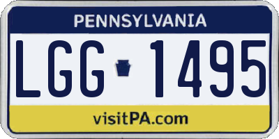 PA license plate LGG1495
