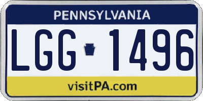 PA license plate LGG1496