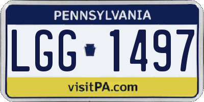 PA license plate LGG1497