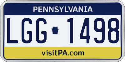 PA license plate LGG1498