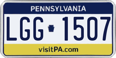 PA license plate LGG1507