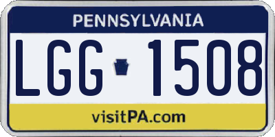 PA license plate LGG1508