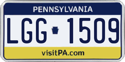 PA license plate LGG1509