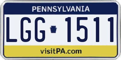 PA license plate LGG1511