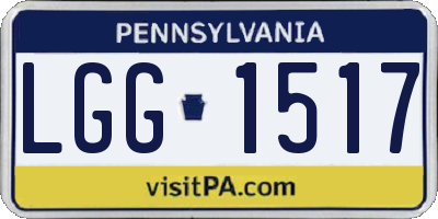 PA license plate LGG1517