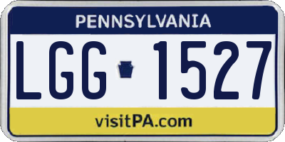 PA license plate LGG1527