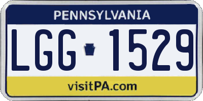 PA license plate LGG1529