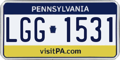 PA license plate LGG1531