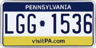 PA license plate LGG1536