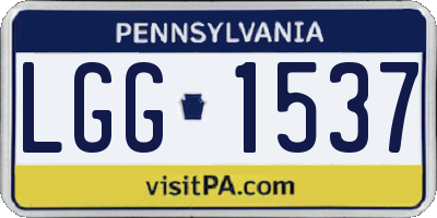 PA license plate LGG1537