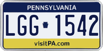 PA license plate LGG1542