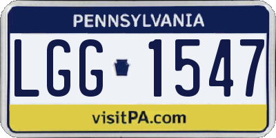 PA license plate LGG1547