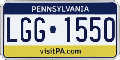 PA license plate LGG1550