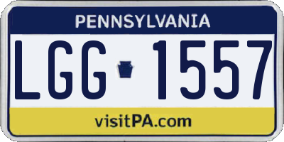 PA license plate LGG1557