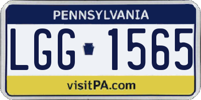 PA license plate LGG1565