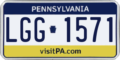 PA license plate LGG1571