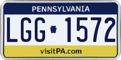 PA license plate LGG1572