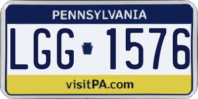 PA license plate LGG1576