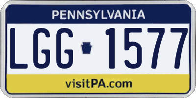 PA license plate LGG1577