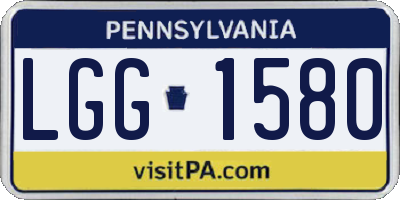 PA license plate LGG1580