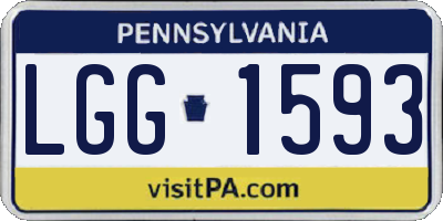 PA license plate LGG1593