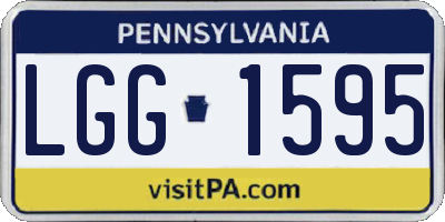 PA license plate LGG1595
