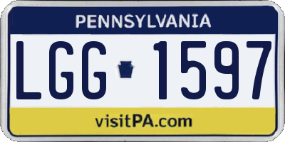 PA license plate LGG1597