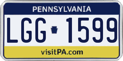 PA license plate LGG1599