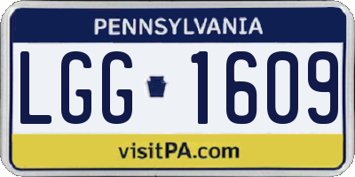PA license plate LGG1609
