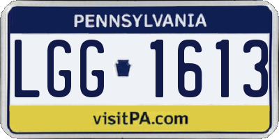 PA license plate LGG1613