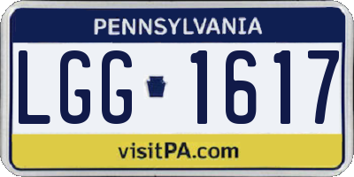 PA license plate LGG1617